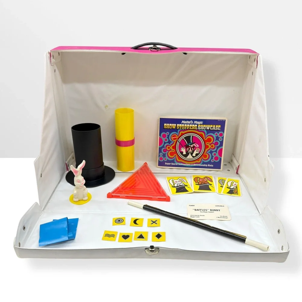 Vintage 1969 Mattel Magic Show Stoppers Showcase Magic Kit Case 5830 Psychedelic